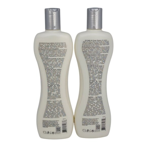 Biosilk Silk Therapy Shampoo & Conditioner Set 12oz 4 pk Paraben & Sulfate-Free - Picture 4 of 8